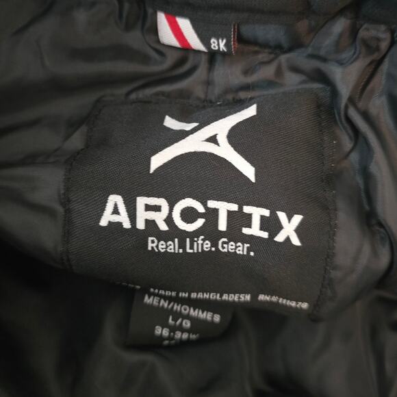 Arctix Essential 8K Men's Black Ankle Zip Snow Boarding Pants Large - Picture 4 of 5
